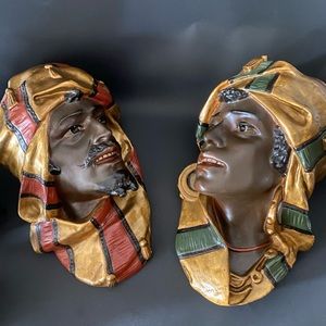Early 19th century Boho Arabian Nights Busts